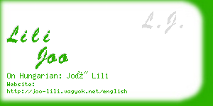 lili joo business card